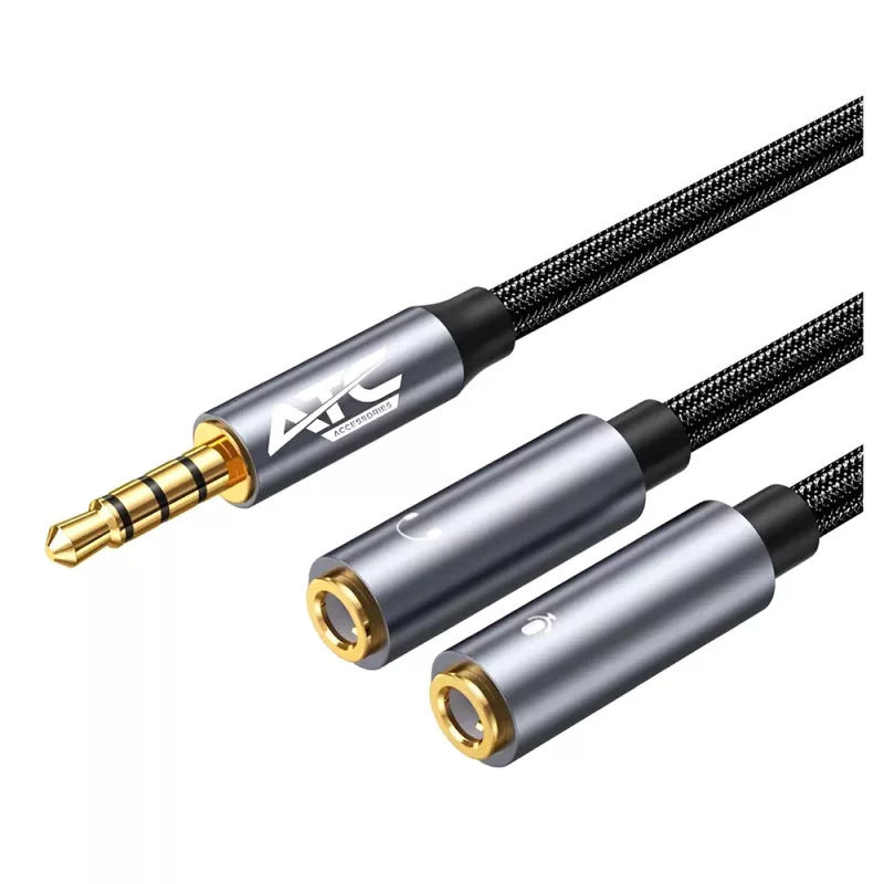 Καλώδιο Ήχου Splitter 3.5mm 4PIN σε 2x 3.5mm ATC HQ Καλώδιο Ήχου Splitter 3.5mm 4PIN σε 2x 3.5mm ATC HQ