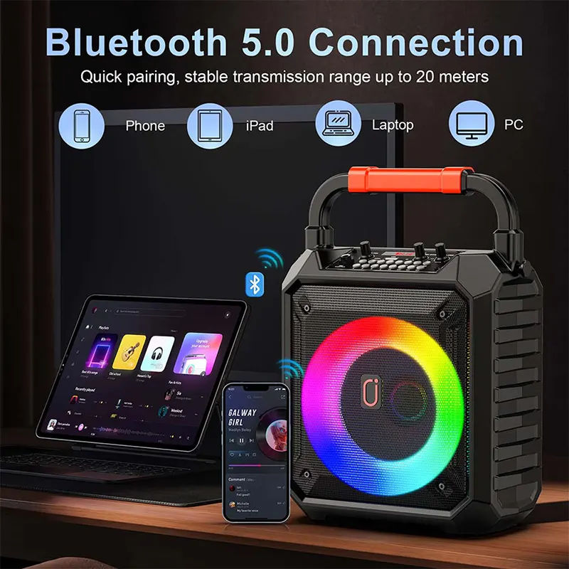 Σύστημα Karaoke 2 Ασύρματα Μικρόφωνα & LED 15Watt JYX T17-T Karaoke 2 Ασύρματα Μικρόφωνα & LED 15Watt JYX T17-T