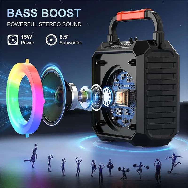 Σύστημα Karaoke 2 Ασύρματα Μικρόφωνα & LED 15Watt JYX T17-T Karaoke 2 Ασύρματα Μικρόφωνα & LED 15Watt JYX T17-T