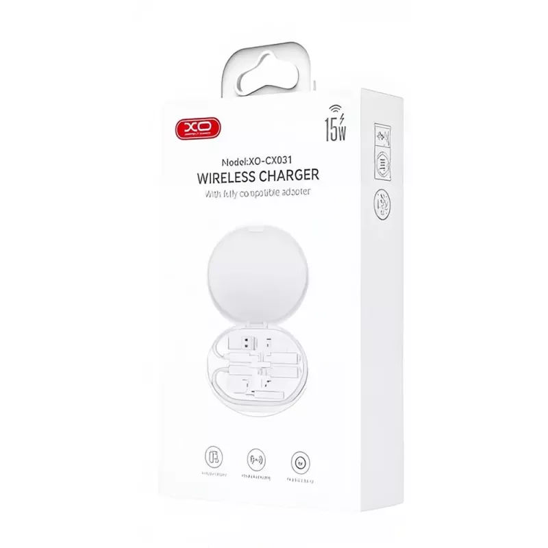 Μαγνητικός Ασύρματος Φορτιστής Qi 15W Adapter Family Box Λευκό XO CX031 Μαγνητικός Ασύρματος Φορτιστής Qi 15W Adapter Family Box Λευκό XO CX031