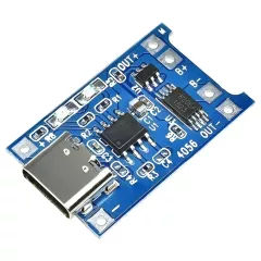 Πλακέτα Φόρτισης 18650 Type-C 5V 1A Με Προστασία Module TP4056 Πλακέτα Φόρτισης 18650 Type-C 5V 1A Με Προστασία Module TP4056