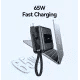 Power Bank 20000mAh 65W Με USB-A USB-C & Ενσωματωμένο Καλώδιο Γκρι Usams CD243 Power Bank 20000mAh 65W Με USB-A USB-C & Ενσωματωμένο Καλώδιο Γκρι Usams CD243