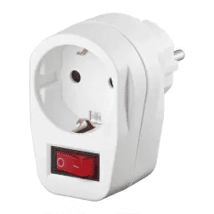 Αντάπτορας Ρεύματος Schuko Διακόπτης ON/OFF 16A Λευκός Goobay 68906 Αντάπτορας Ρεύματος Schuko Διακόπτης ON/OFF 16A Λευκός Goobay 68906