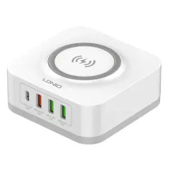 Σταθμός Φόρτισης Λευκός 32W Ασύρματη Φόρτιση & 3x USB-A 1x USB-C Θύρες LDNIO AW004 Σταθμός Φόρτισης Λευκός 32W Ασύρματη Φόρτιση & 3x USB-A 1x USB-C Θύρες LDNIO AW004