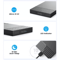 Θήκη 2.5" SATA HDD/SSD 5Gbps Μαύρη ORICO 2526U3-V1 Θήκη 2.5" SATA HDD/SSD 5Gbps Μαύρη ORICO 2526U3-V1