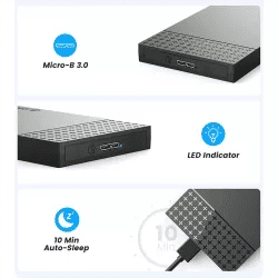 Θήκη 2.5" SATA HDD/SSD 5Gbps Μαύρη ORICO 2526U3-V1 Θήκη 2.5" SATA HDD/SSD 5Gbps Μαύρη ORICO 2526U3-V1