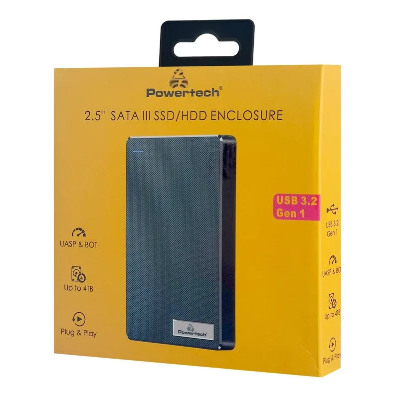 Θήκη Δίσκου 2.5" SATA HDD/SSD USB 3.2 5Gbps Μαύρη Powertech PT-1231 Θήκη Δίσκου 2.5" SATA HDD/SSD USB 3.2 5Gbps Μαύρη Powertech PT-1231