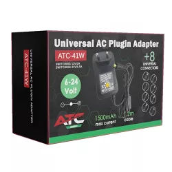 Τροφοδοτικό Universal Ρυθμιζόμενο 41W 6V-24V Με 8 Κεφαλές ATC-41W Τροφοδοτικό Universal Ρυθμιζόμενο 41W 6V-24V Με 8 Κεφαλές ATC-41W