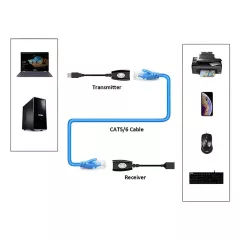 USB Extender Μέσω Καλωδίου Δικτύου RJ45 Μαύρο Powertech CAB-N098 USB Extender Μέσω Καλωδίου Δικτύου RJ45 Μαύρο Powertech CAB-N098