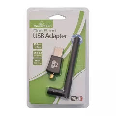 USB Wi-Fi Dual Band 600Mbps Με Κεραία Μαύρο POWERTECH PT-1042 USB Wi-Fi Dual Band 600Mbps Με Κεραία Μαύρο POWERTECH PT-1042