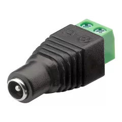 Αντάπτορας Τροφοδοσίας DC Θηλυκός 5.5x2.1mm Με Κλέμα Αντάπτορας Τροφοδοσίας DC Θηλυκός 5.5x2.1mm Με Κλέμα