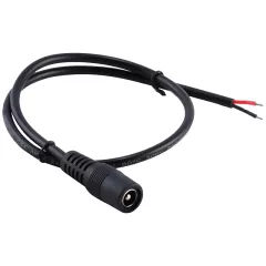 Βύσμα Τροφοδοσίας DC 5.5x2.1mm Θηλυκό με Καλώδιο 30cm Μαύρο Βύσμα Τροφοδοσίας DC 5.5x2.1mm Θηλυκό με Καλώδιο 30cm Μαύρο