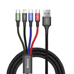 Καλώδιο Φόρτισης 3 Σε 1 USB To Lightning / 2x Type-C / micro USB Cable 3.5A 1.2m Baseus CA1T4-B01 Καλώδιο Φόρτισης 3 Σε 1 USB To Lightning / 2x Type-C / micro USB Cable 3.5A 1.2m Baseus CA1T4-B01