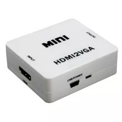 Μετατροπέας HDMI Σε VGA Με Ήχο Καλώδιο 0.2m Λευκό Μετατροπέας HDMI Σε VGA Με Ήχο Καλώδιο 0.2m Λευκό