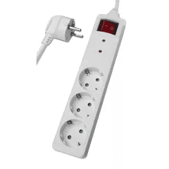 Πολύπριζο Ασφαλείας 3 Θέσεων Λευκός Schuko 16A 1.5m Powertech PT-879 Πολύπριζο Ασφαλείας 3 Θέσεων Λευκός Schuko 16A 1.5m Powertech PT-879