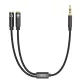 Καλώδιο Splitter Ήχου 3.5mm 4pin Σε 2x 3.5mm Ακουστικών & Μικροφώνου Μαύρο - Audio Splitter Cable With Microphone XO NB-R197 Καλώδιο Splitter Ήχου 3.5mm 4pin Σε 2x 3.5mm Ακουστικών & Μικροφώνου Μαύρο - Audio Splitter Cable With Microphone XO NB-R197