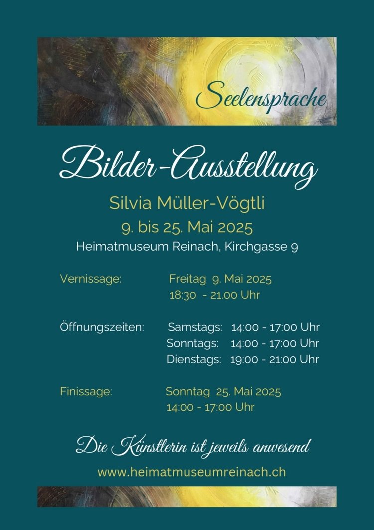 Bilderausstellung von Silvia Müller-Vögtli unter dem Titel: „Seelensprache“