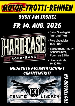 Rock Konzert mit Hard-Case und Frantic Wingmen. Buch am Irchel