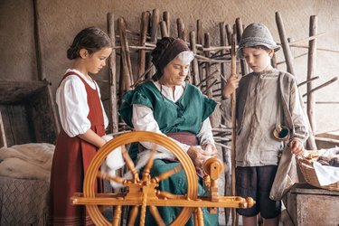Spinnen mit Peters Grossmutter