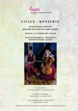Duokonzert Cello und Klavier