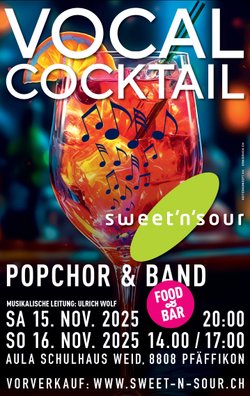 Jahreskonzert Popchor Sweet'n'Sour VOCAL COCKTAIL