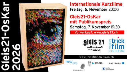 Kurzfilmevent Dietikon mit Gleis21-OsKar