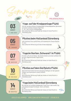 Pilates beim Hallenbad Sörenberg