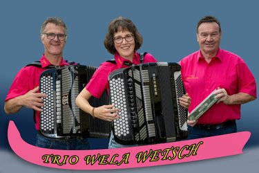 Handharmonika Trio Wela wetsch im Bergrestaurant La Diala
