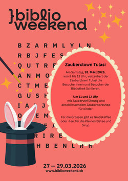 Biblioweekend, Zauberclown Tulasi in der Bibliothek