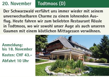 Tagesausflug Todtmoos (D)