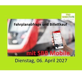 Fahrplanabfrage und Billettkauf mit SBB Mobile