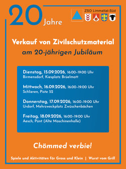 20 Jahre Zivilschutzorganisation Limmattal-Süd