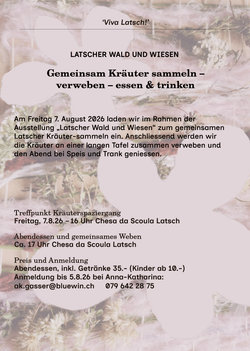 Gemeinsam Kräuter Sammeln - verweben - essen & trinken