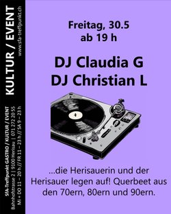 DJ Claudia G & Christian L // Sound aus den 70ern, 80ern und 90ern
