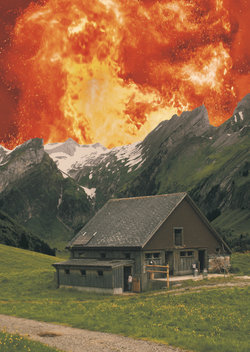 brennendes haus