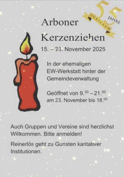 Traditionelles Arboner Kerzenziehen