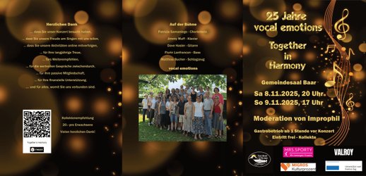 25 Jahre vocal emotions - together in harmony