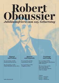 Robert Oboussier - Jubiläumsfeier mit Konzert, Buchvernissage und Lesung