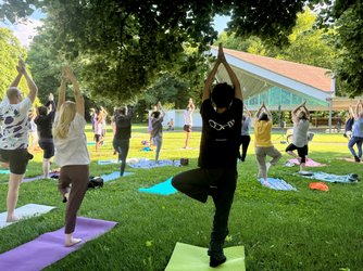 Yoga am Mittag