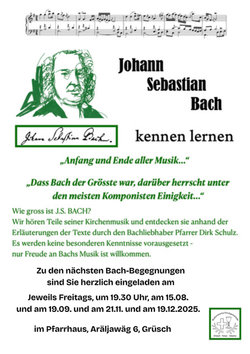 J. S. Bach hören und geniessen mit Pfr. Dirk Schulz