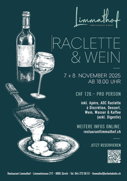 Raclette & Wein à discrétion im Restaurant Limmathof