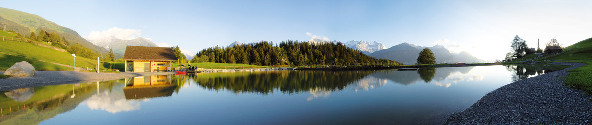 Sommerabend am Badesee Hasliberg