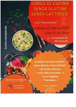 Corso di cucina senza glutine e senza lattosio
