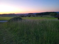 Sonnenuntergang über der Hochebene. 