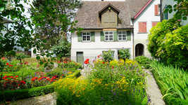 © Adolf Dietrich-Haus, Berlingen: Ansicht vom Nachbarsgarten aus
