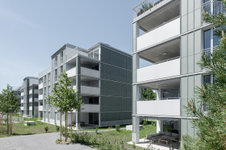 Südansicht Wohnüberbauung BAUEN 2050 Urdorf, Foto: Beat Bühler