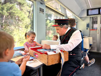 Clà Ferrovia im Alvra-Familienabteil