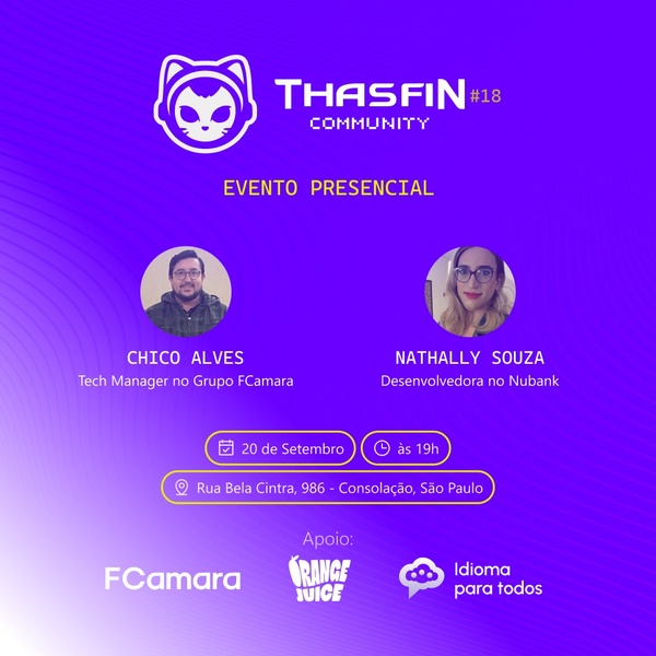 Event Cover Photo for Thasfin #18 | Fcamara