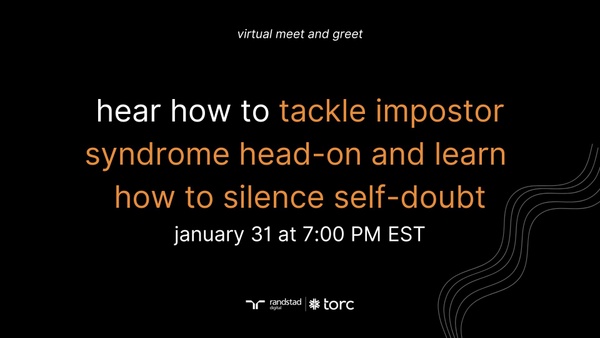 Event Cover Photo for Torc Virtual Meet and Greet | Impostor Syndrome: The New Partner