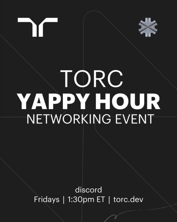Event Cover Photo for Torc Yappy Hour: Friday Networking Event